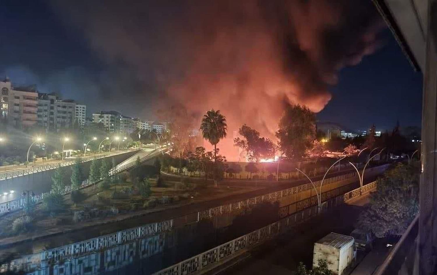 An Israeli airstrike on the Kafr Sousa neighborhood in Damascus on October 24, 2024. Photo: SOHR