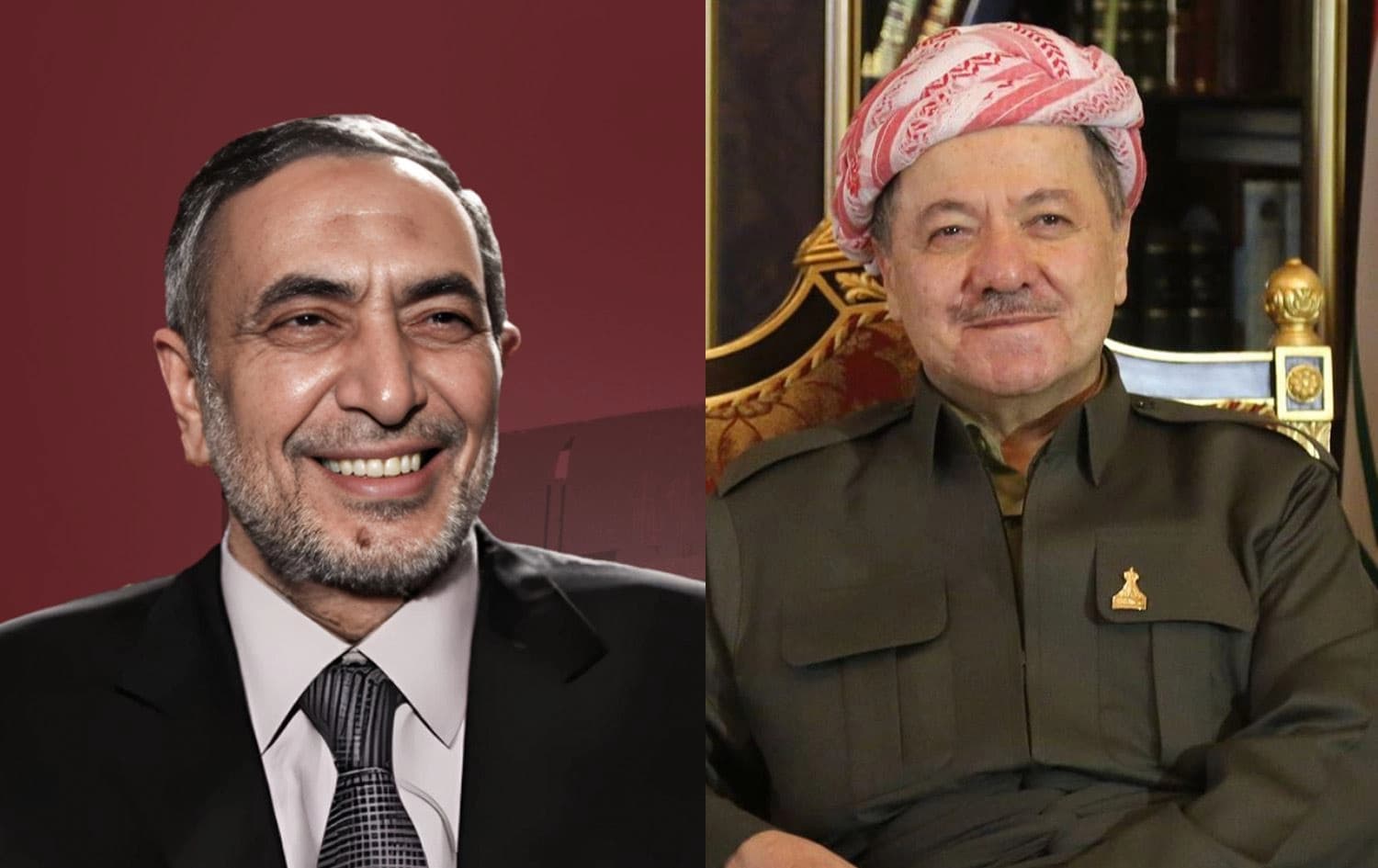 سەرۆک بارزانی و مەحموود مەشهەدانی. 