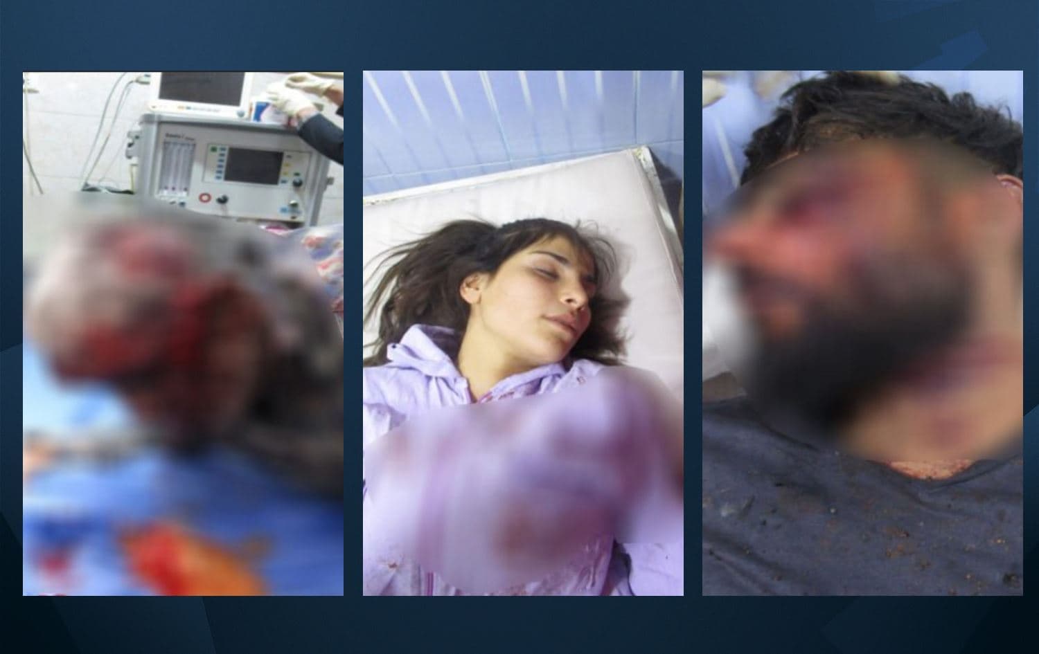 Some of the injured people. Photos: submitted 