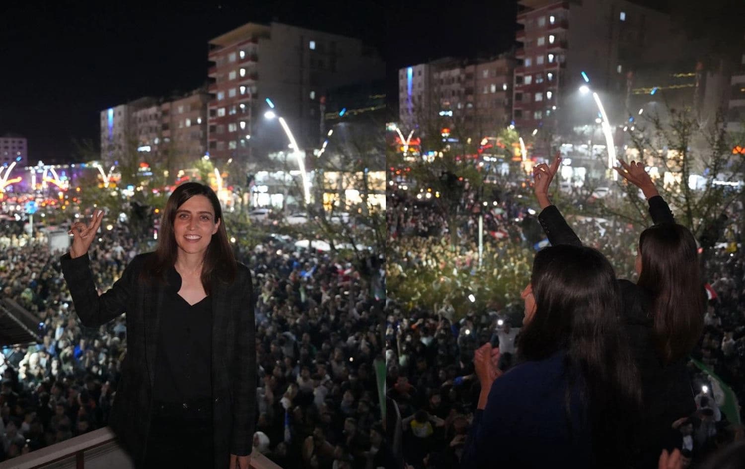 Gulistan Sonukê, şeva hilbijartinan, 31ê Adara 2024an / Wêne: @gulistan_sonuk