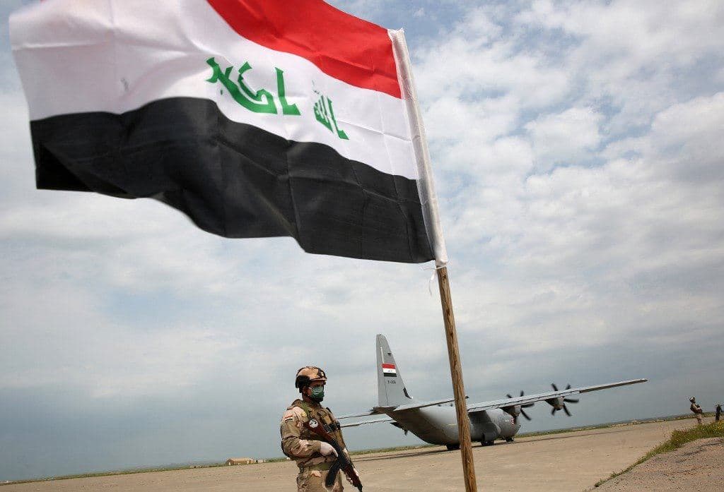An Iraqi soldier walks at an airbase in the northern Mosul. File photo: AFP