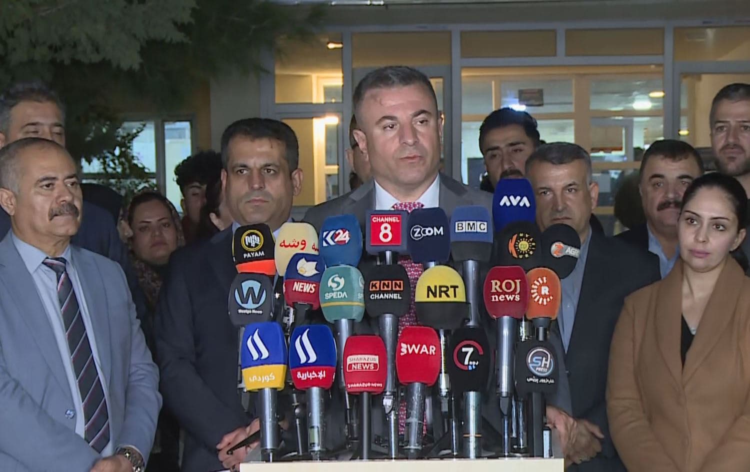 Sabah Hawrami, head of the Sulaimani general health directorate, speaking during a press conference in Sharazoor district on November 9, 2024. Photo: Rudaw