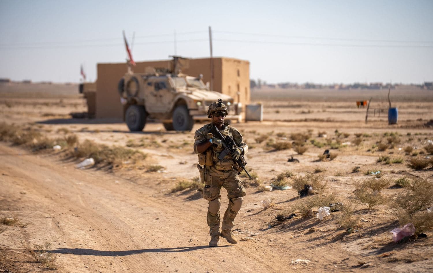 US troops patrol in northeast Syria (Rojava) in October 2024. Photo: Operation Inherent Resolve/X