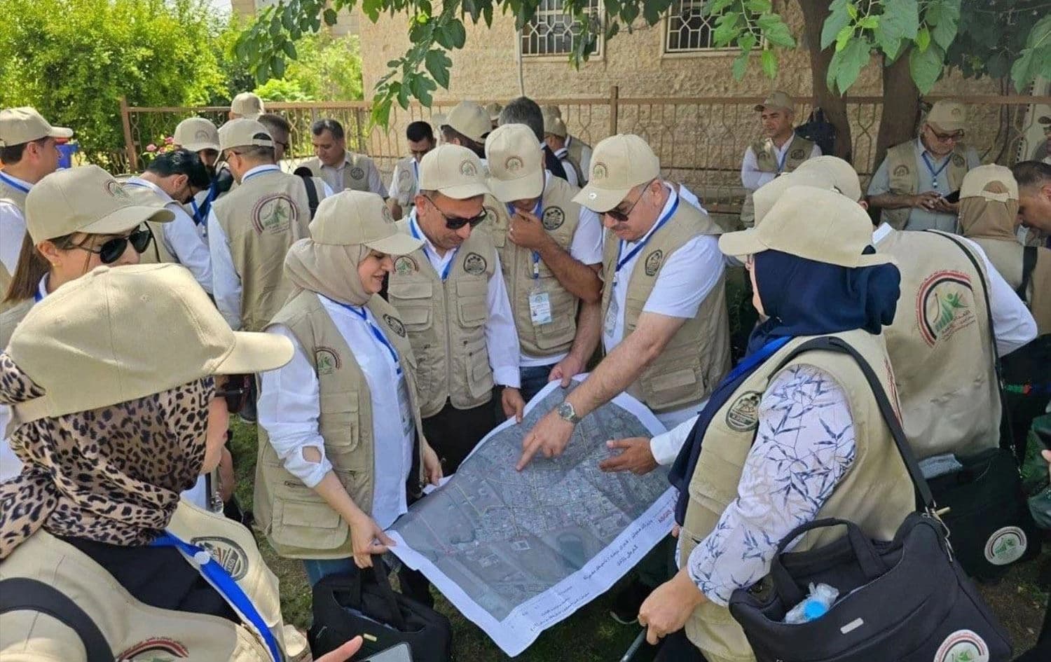 Teams from Iraq's planning ministry amid carrying out the national population census. Photo: Rudaw