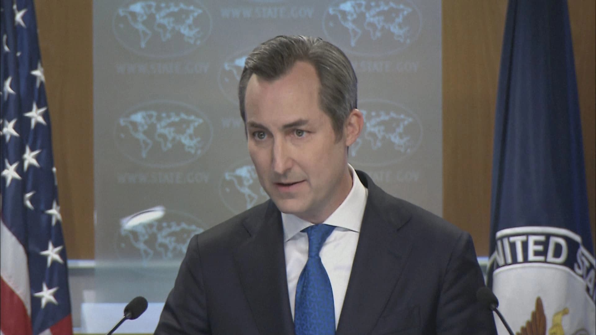 State Department Spokesperson Matthew Miller speaking to reporters on November 19, 2024. Photo: State Department 