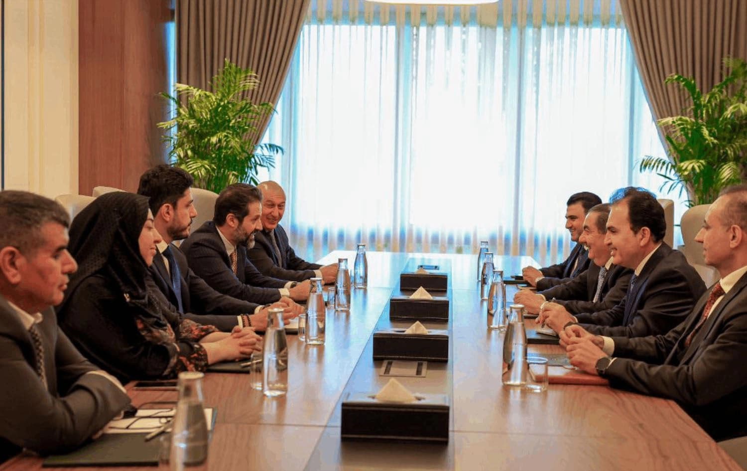 Representatives of the Kurdistan Democratic Party (KDP) and the Patriotic Union of Kurdistan (PUK) met in Sulaimani on November 30, 2024. Photo: Qubad Talabani's office