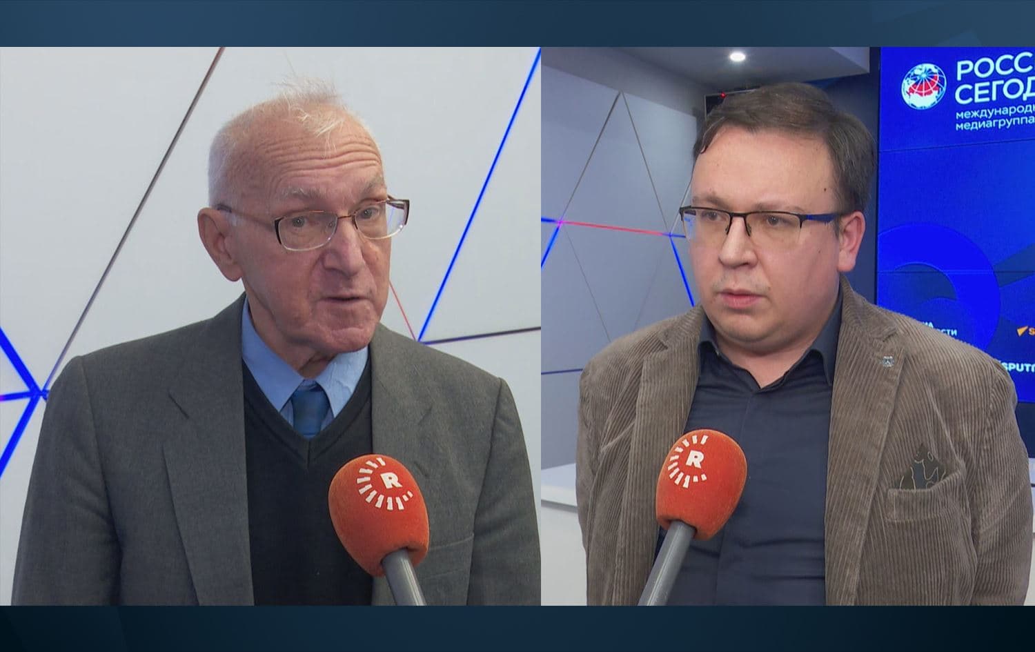 Akademisyenê Rûs Borîs Dolgov û Pisporê pêwendiyên navneteweyî Grîgorî Lukyanov /Wêne: Rûdaw