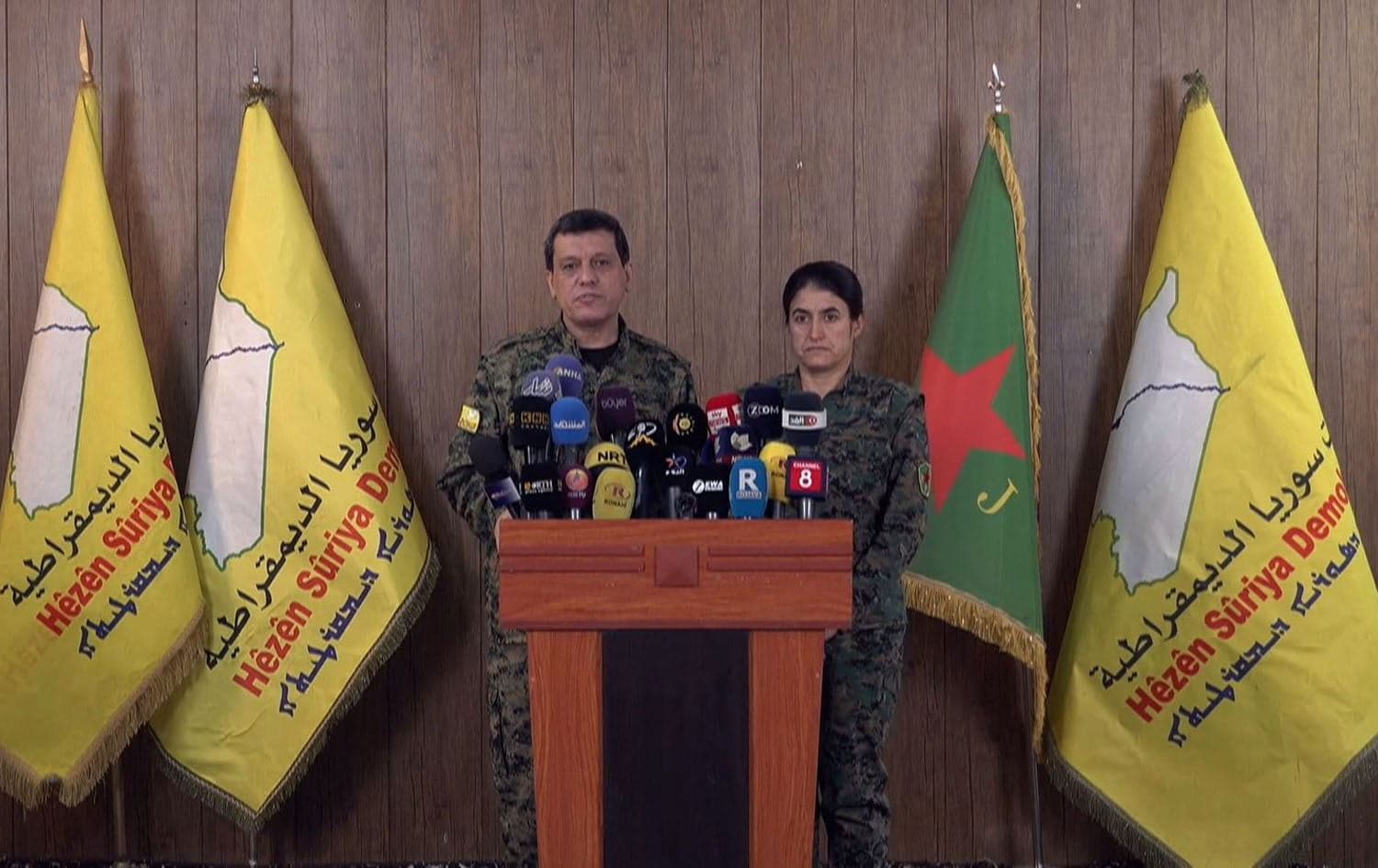 SDF commander Mazloum Abdi speaking during a press conference on December 6, 2024. Photo: Rudaw