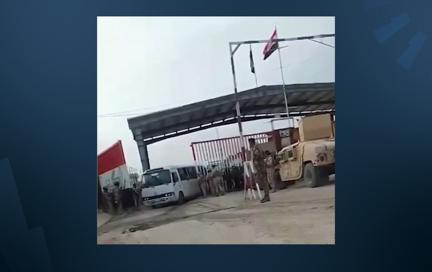 دخول الجنود السوريين إلى الأراضي العراقية عبر منفذ القائم