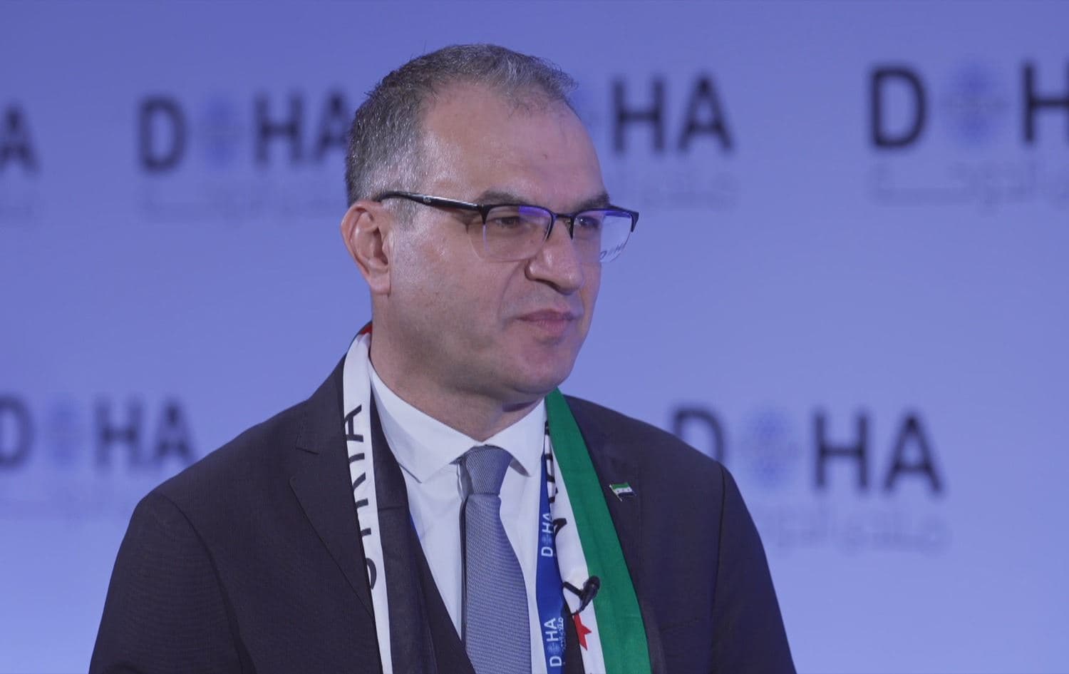 Mohammed Hassno, director of the Syrian Assistance Coordination Unit, in an interview with Rudaw in Doha, Qatar on December 8, 2024. Photo: screengrab/Rudaw