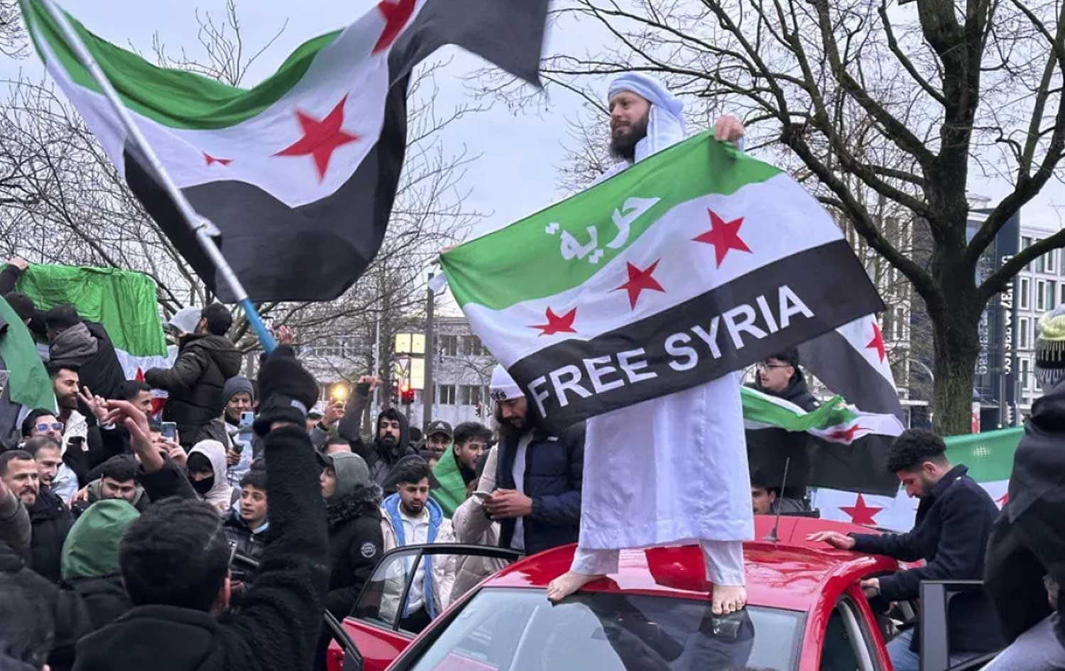 چەند پەنابەرێکی سووریایی لە ئەڵمانیا.