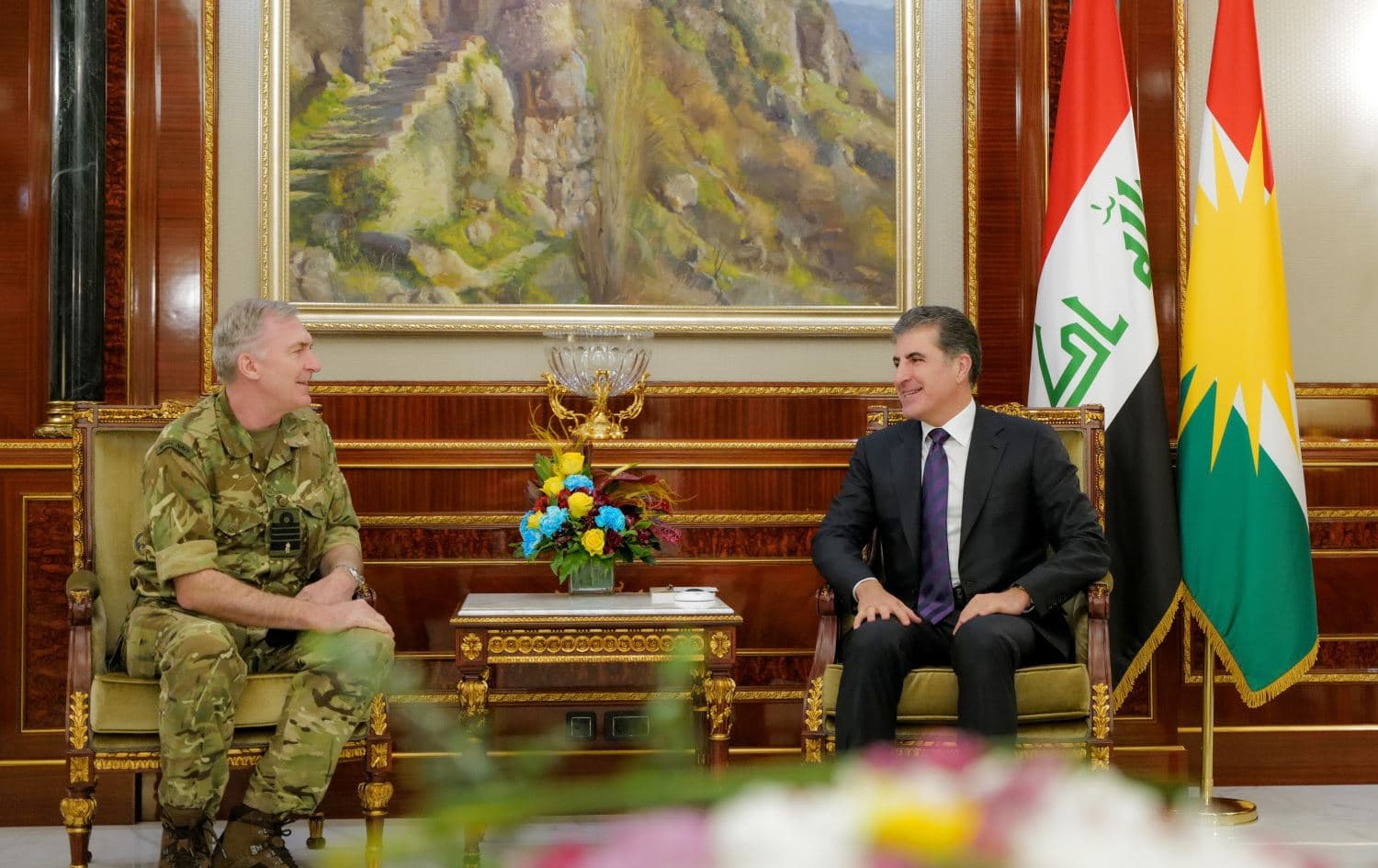 Kurdistan Region President Nechirvan Barzani and UK Chief of the Defence Staff Sir Anthony Radakin on December 12, 2024. Photo: Kurdistan Region Presidency