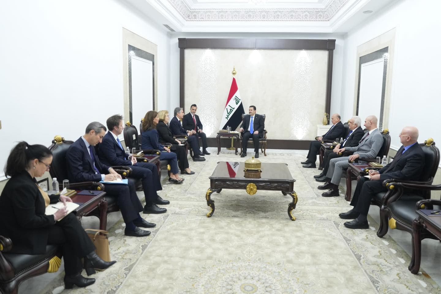 Iraqi PM Mohammed Shia' al-Sudani received US Secretary of State Antony Blinken in Baghdad on December 13, 2024. Photo: Sudani's office. 