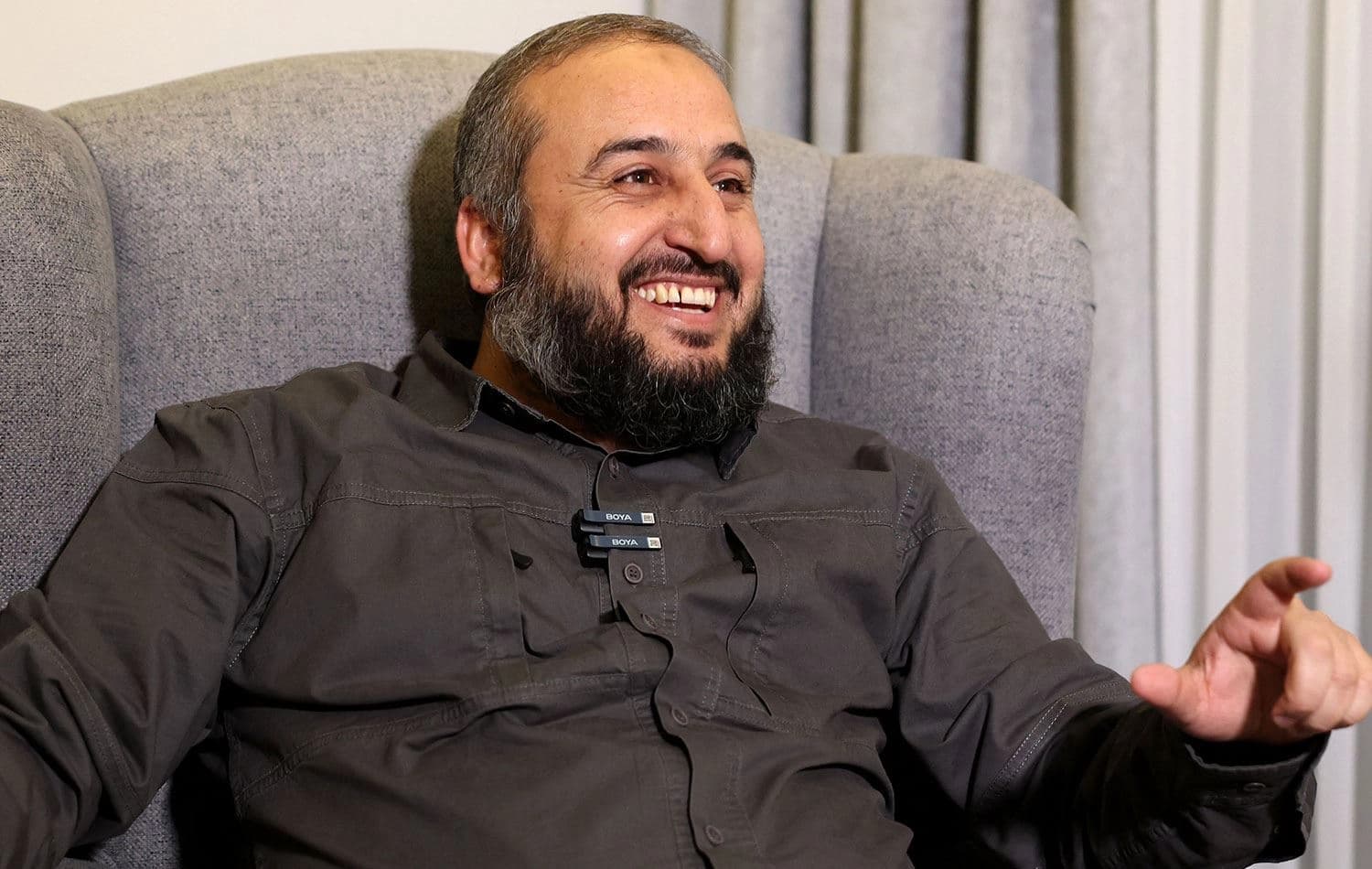 HTŞ'nin askeri kanat komutanı Ebu Hasan el-Hamawi / (Fotoğraf: Omar Haj Kadour / AFP)