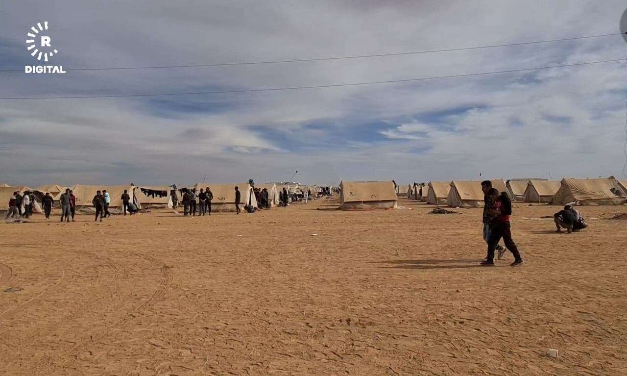 A camp in Anbar province hosting Syrian soldiers who fled their country as the Bashar al-Assad regime was falling. Date: December 17, 2024. Photo: Rudaw