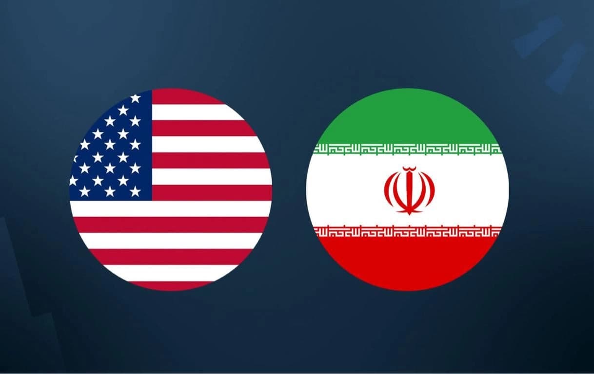 From left: US and Iranian flags. Graphic: Rudaw