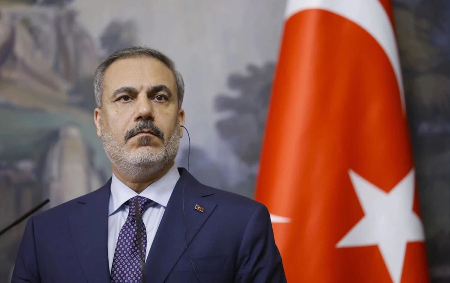 Turkish Foreign Minister Hakan Fidan pictured on August 31, 2023. File photo: Maxim Shemetov/AP
