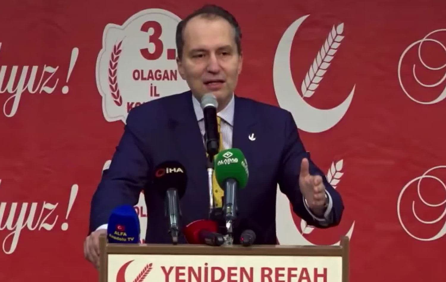 Yeniden Refah Partisi Genel Başkanı Fatih Erbakan / ANKA