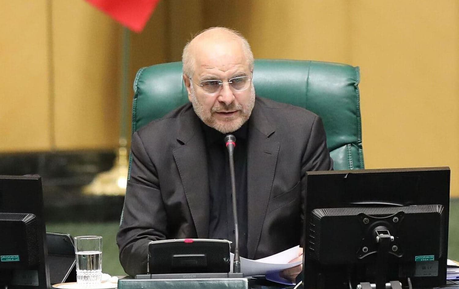 Mohammed Bagher Ghalibaf, Iran's speaker of parliament. speaking during a parliament session on December 22, 2024. Photo: IRNA 