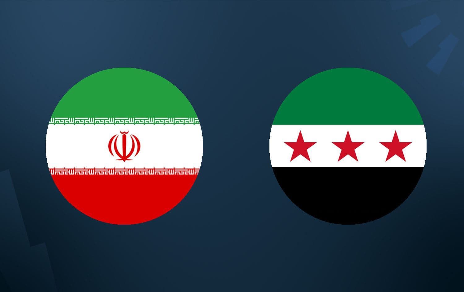 Iran flag (left) and Syrian flag (left). Graphic: Rudaw