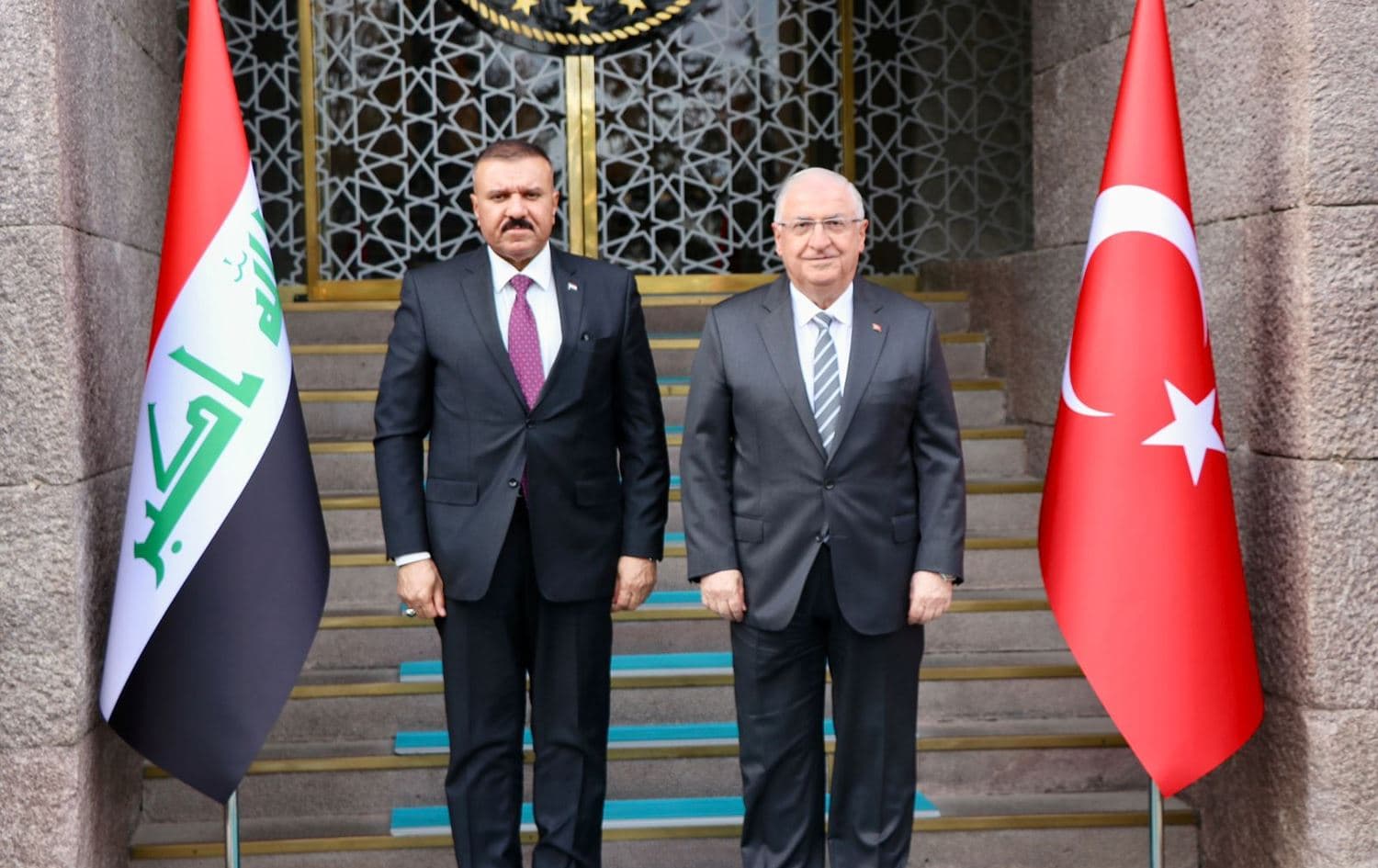 Iraqi Interior Minister Abdul-Amir al-Shammari (left) and Turkish Defense Minister Yasar Guler (right) in Ankara, Turkey on December 25, 2024. Photo: Iraqi Interior Ministry/Facebook