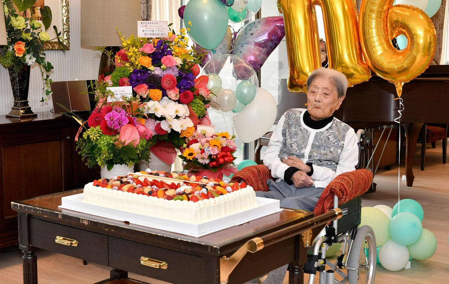 22 Ağustos 2024'te 116'ncı doğum gününü kutlayan Tomiko Itooka hayatını kaybetti. / Foto: AFP