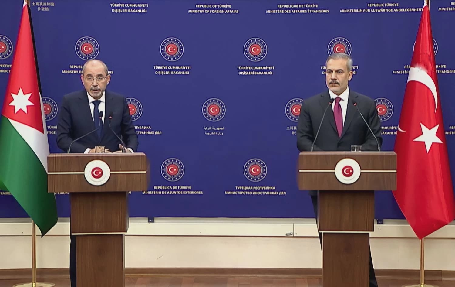 Türkiye Dışişleri Bakanı Hakan Fidan ve Ürdün Dışişleri Bakanı Ayman Safadi 