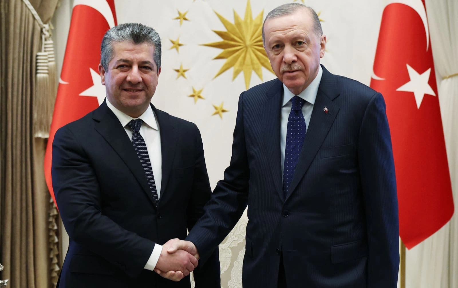 Başbakan Mesrur Barzani, Türkiye Cumhurbaşkanı Erdoğan ile bir araya geldi. / Foto: Rûdaw