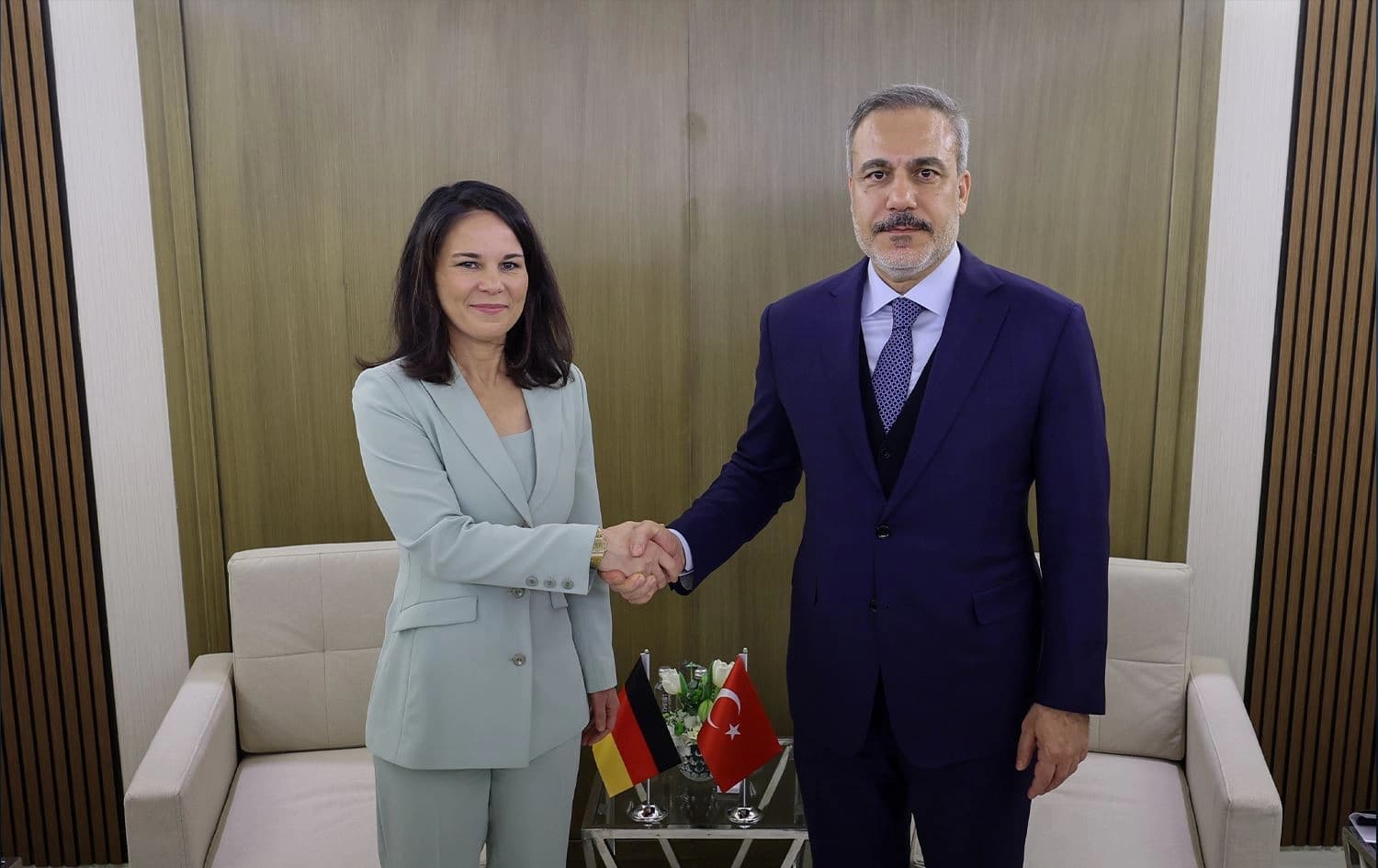 Annalena Baerbock û Hakan Fîdan\ Wêne: AA