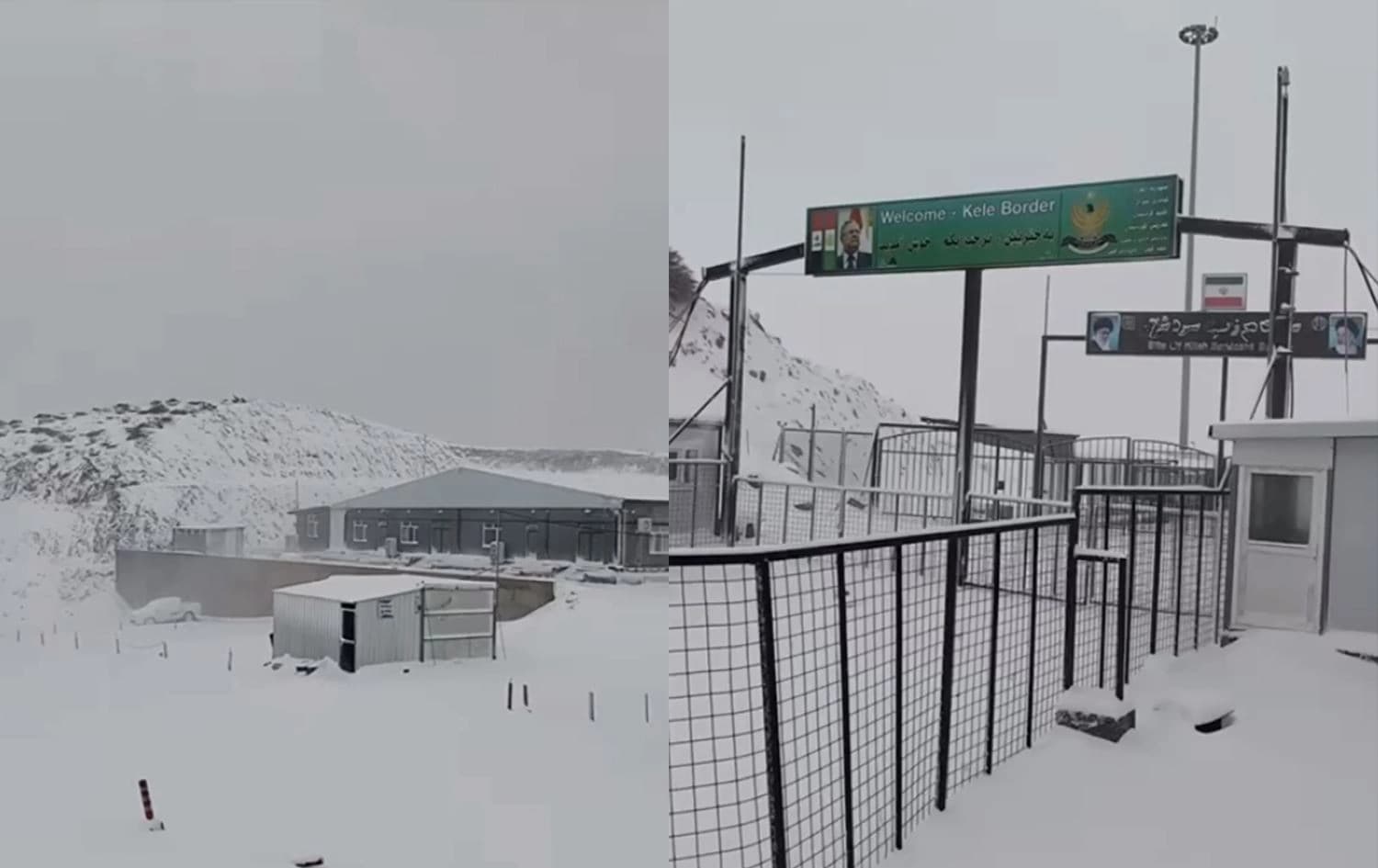 Kele border crossing in Sulaimani province covered in snow. File photo: Rudaw