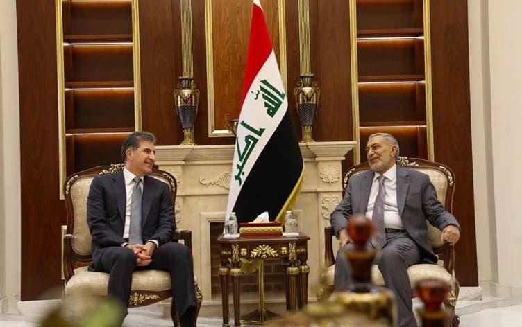 Nêçîrvan Barzanî û Mehmûd Meşedanî /Wêne: Serokatiya Herêma Kurdistanê 