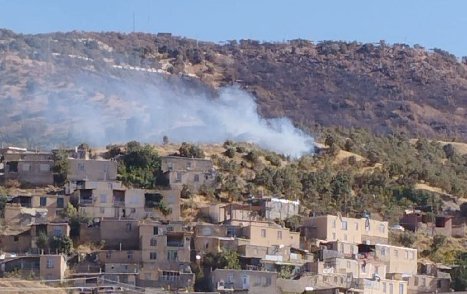 A forest fire in Iran's Marivan city. Photo: Chiya Green Organization/file