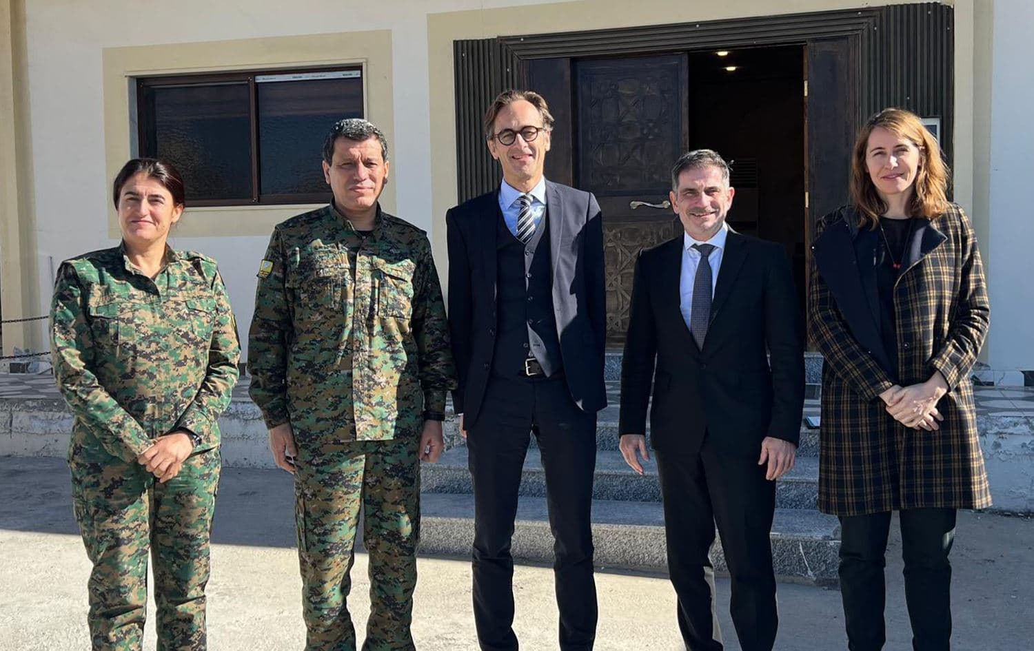 Meeting between SDF commanders and German delegation in Rojava on January 19, 2025. Photo: Tobias Tunkel/X