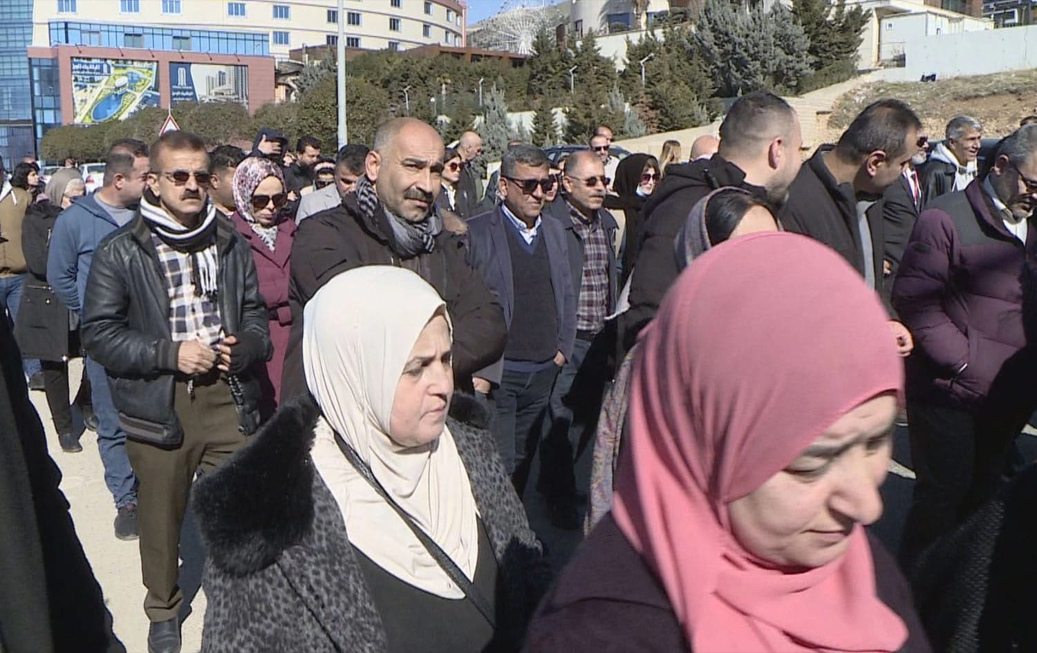Teachers protesting unpaid salaries in Sulaimani on January 28, 2025. Photo: Rudaw