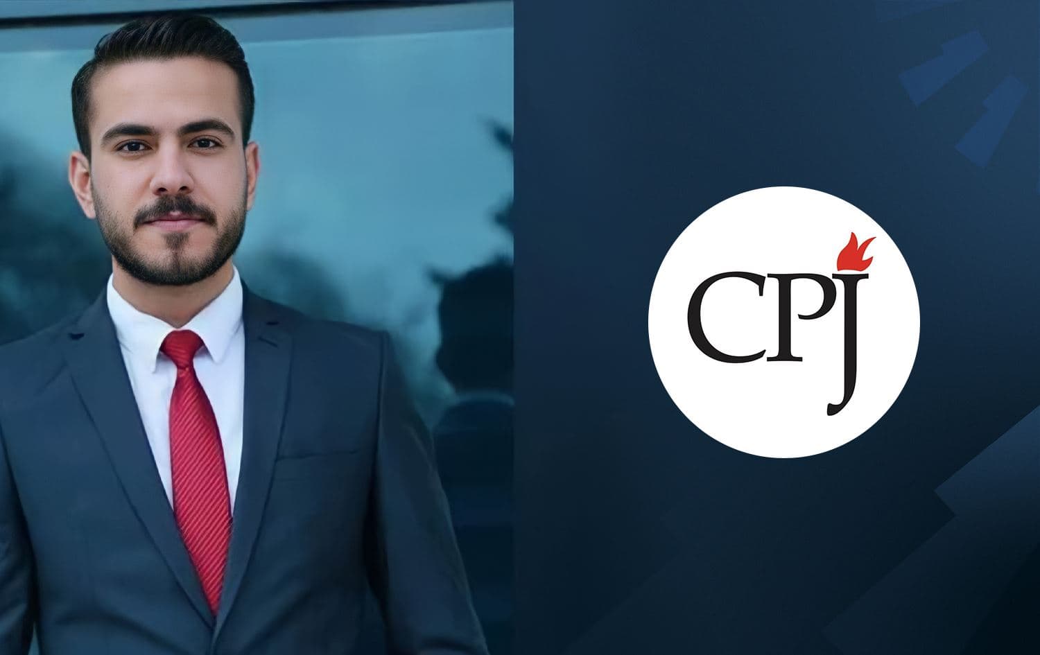 Omed Baroshky and CPJ logo. Graphic: Rudaw 