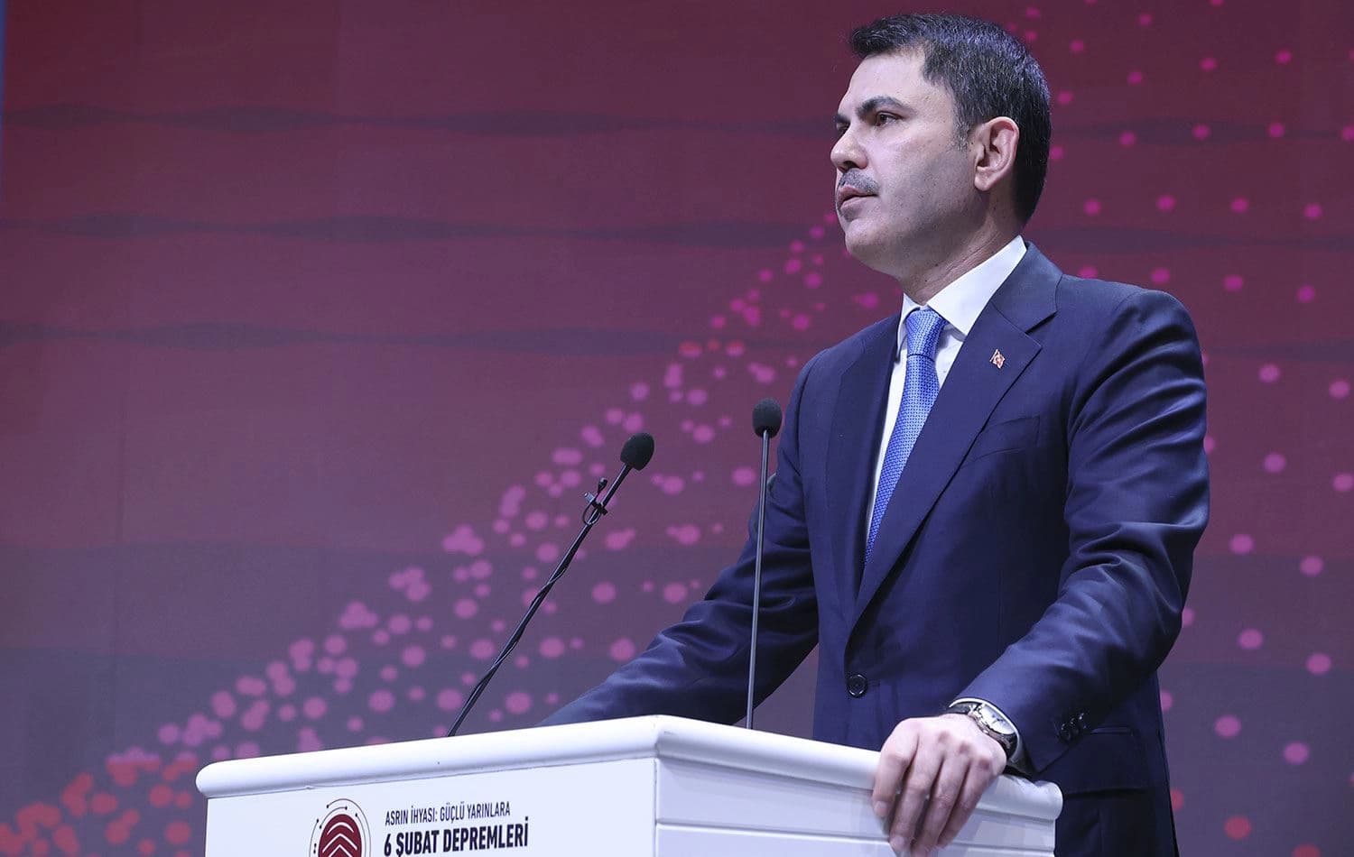Bakan Kurum, 6 Şubat Depremleri Sempozyumu'nda konuştu. / AA