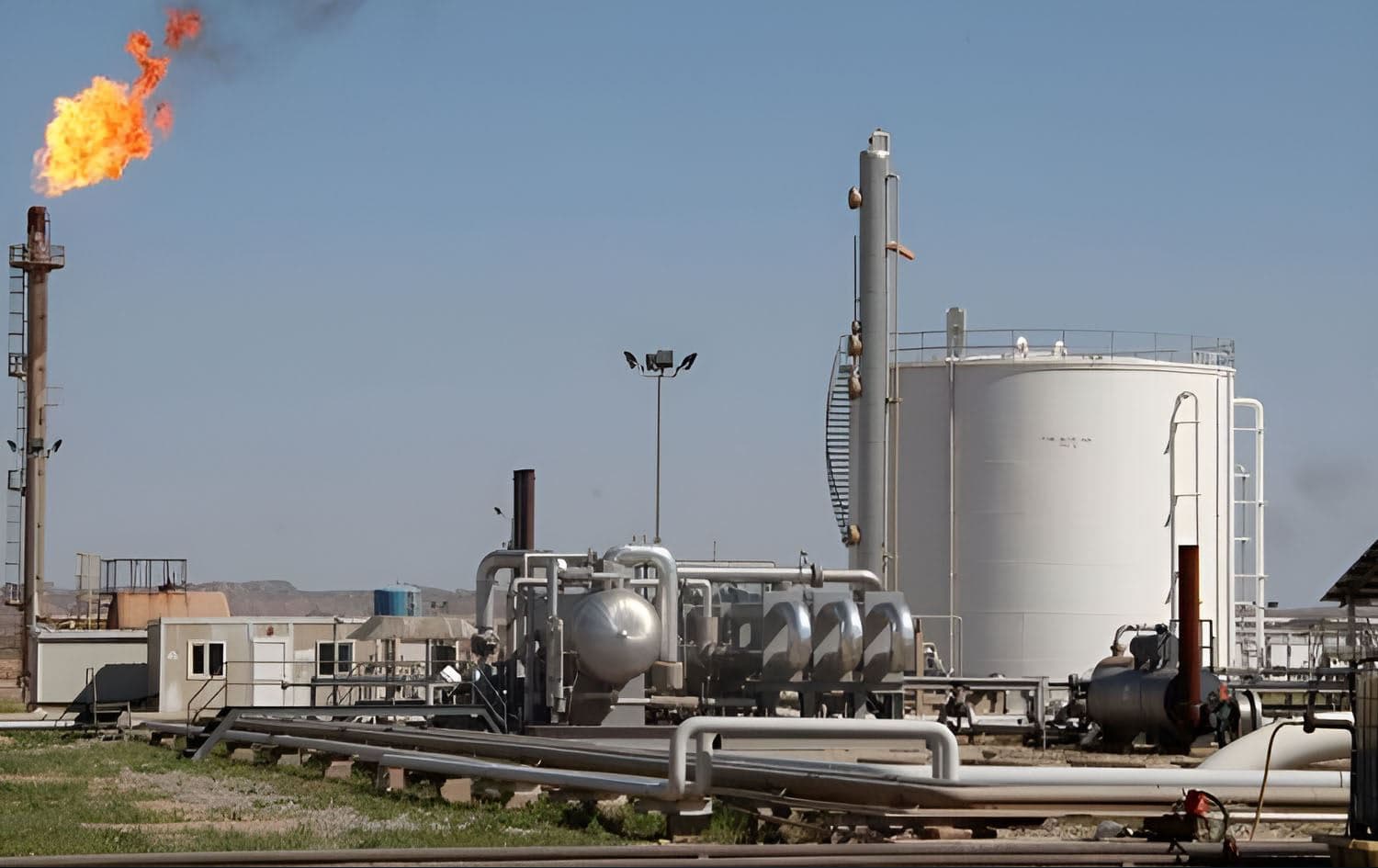 Khor Mor gas field in Sulaimani province's Chamchamal district. Photo: Dana Gas