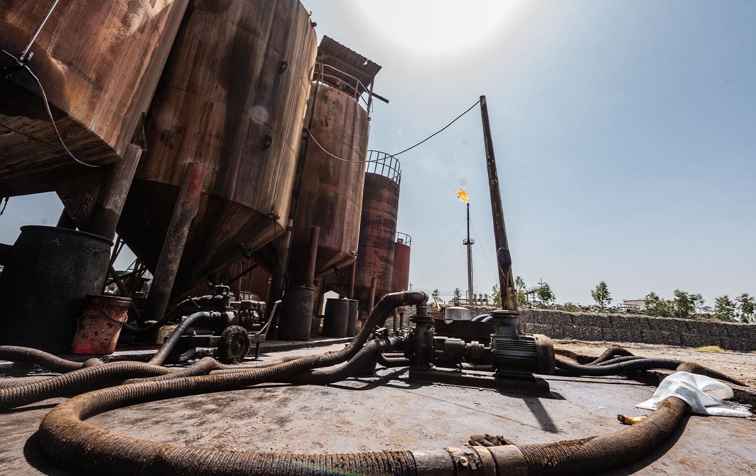 An illegal oil refinery in Erbil province on June 16, 2020. Photo: Bilind T. Abdullah/Rudaw