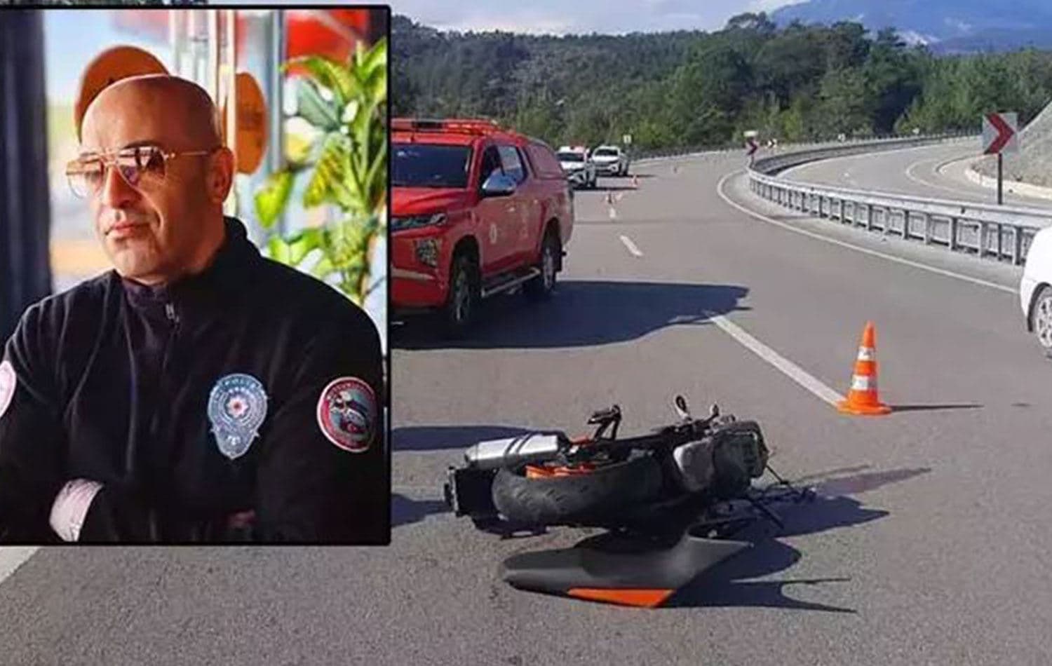 Polis memuru motosiklet kazasında hayatını kaybetti. / Foto: DHA