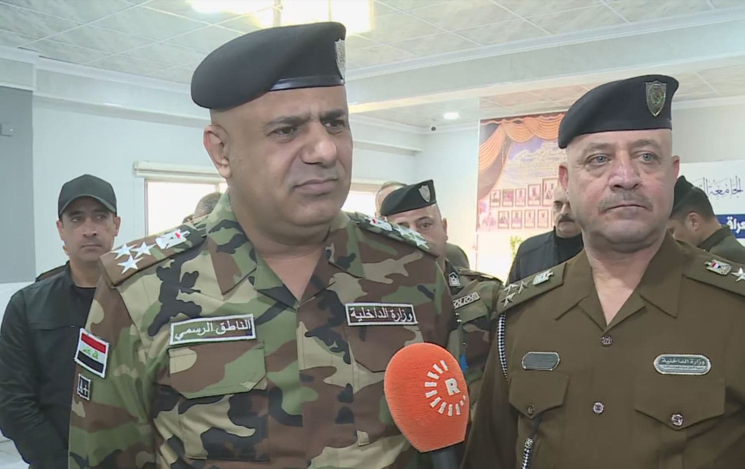 Iraqi interior ministry spokesperson Miqdad Miri speaking to Rudaw on February 9, 2025. Photo: screengrab/Rudaw