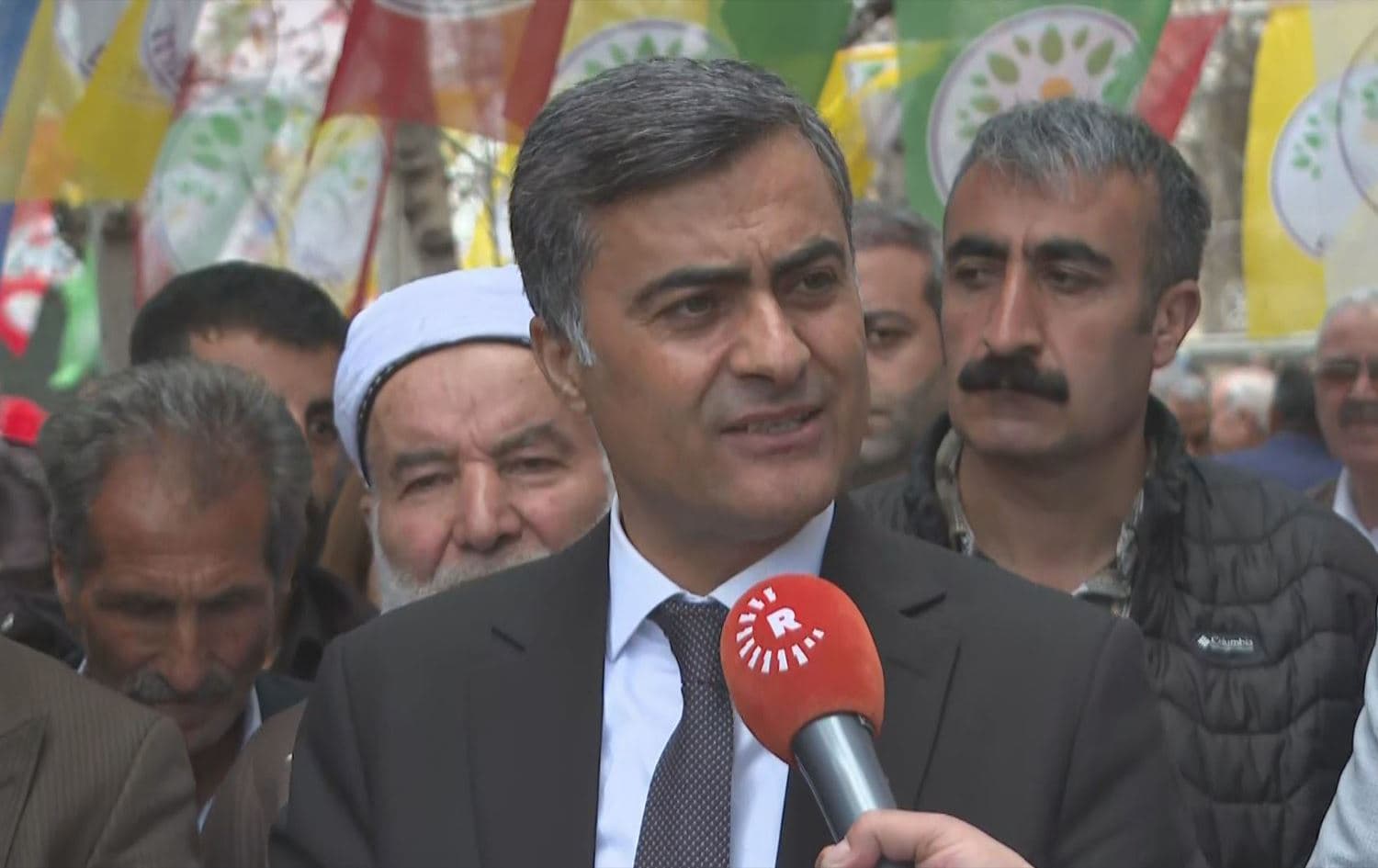 Abdullah Zeydan speaking to Rudaw in Van on April 5, 2024. Photo: Rudaw 