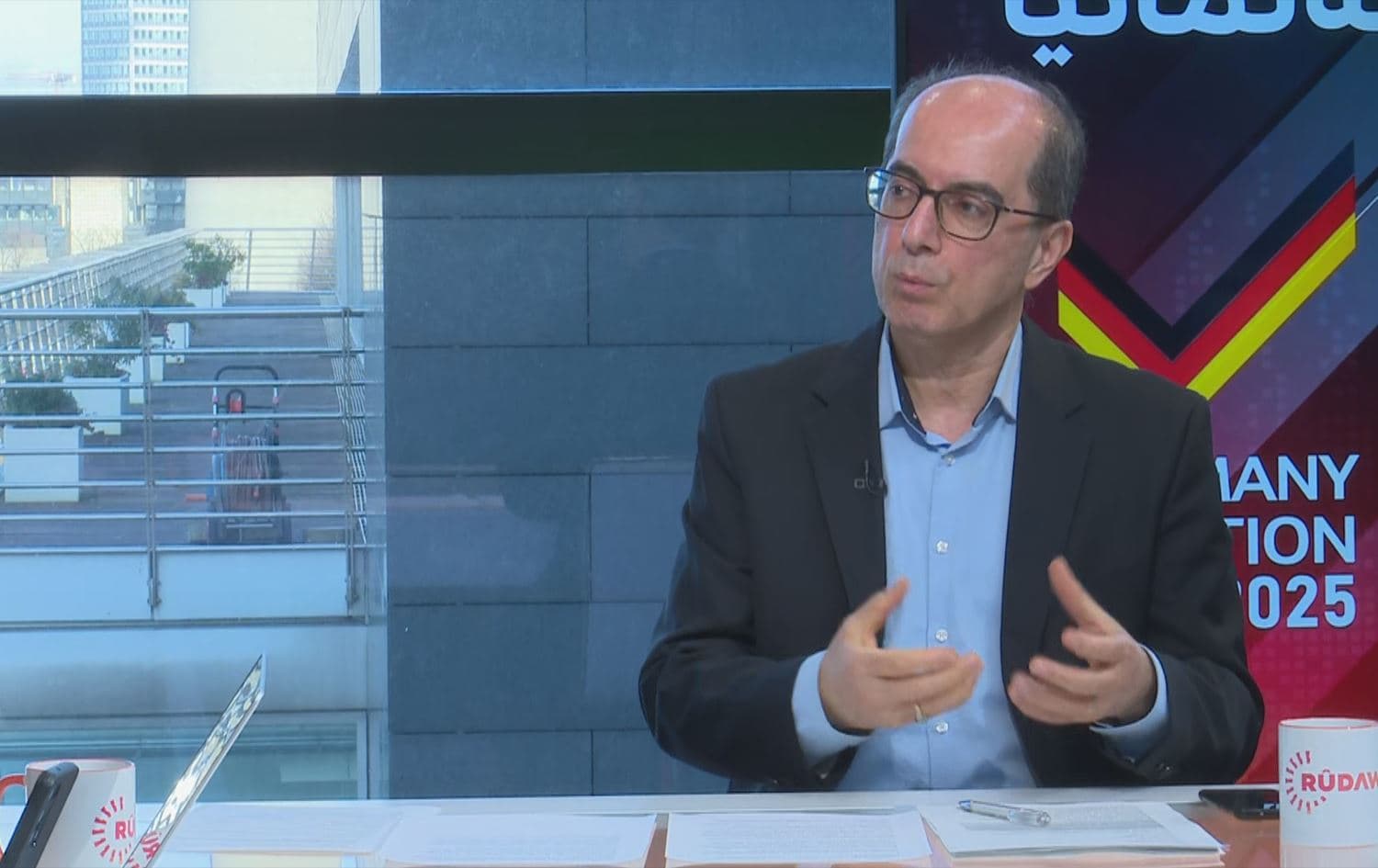 Kamil Bazrgan, a social consultant, in an interview with Rudaw on February 23, 2025. Photo: Rudaw