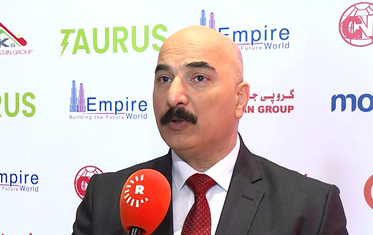 Torhan al-Mufti, advisor to the Prime Minister of Iraq, speaking to Rudaw at the Erbil Forum on February 27, 2025. Photo: Rudaw