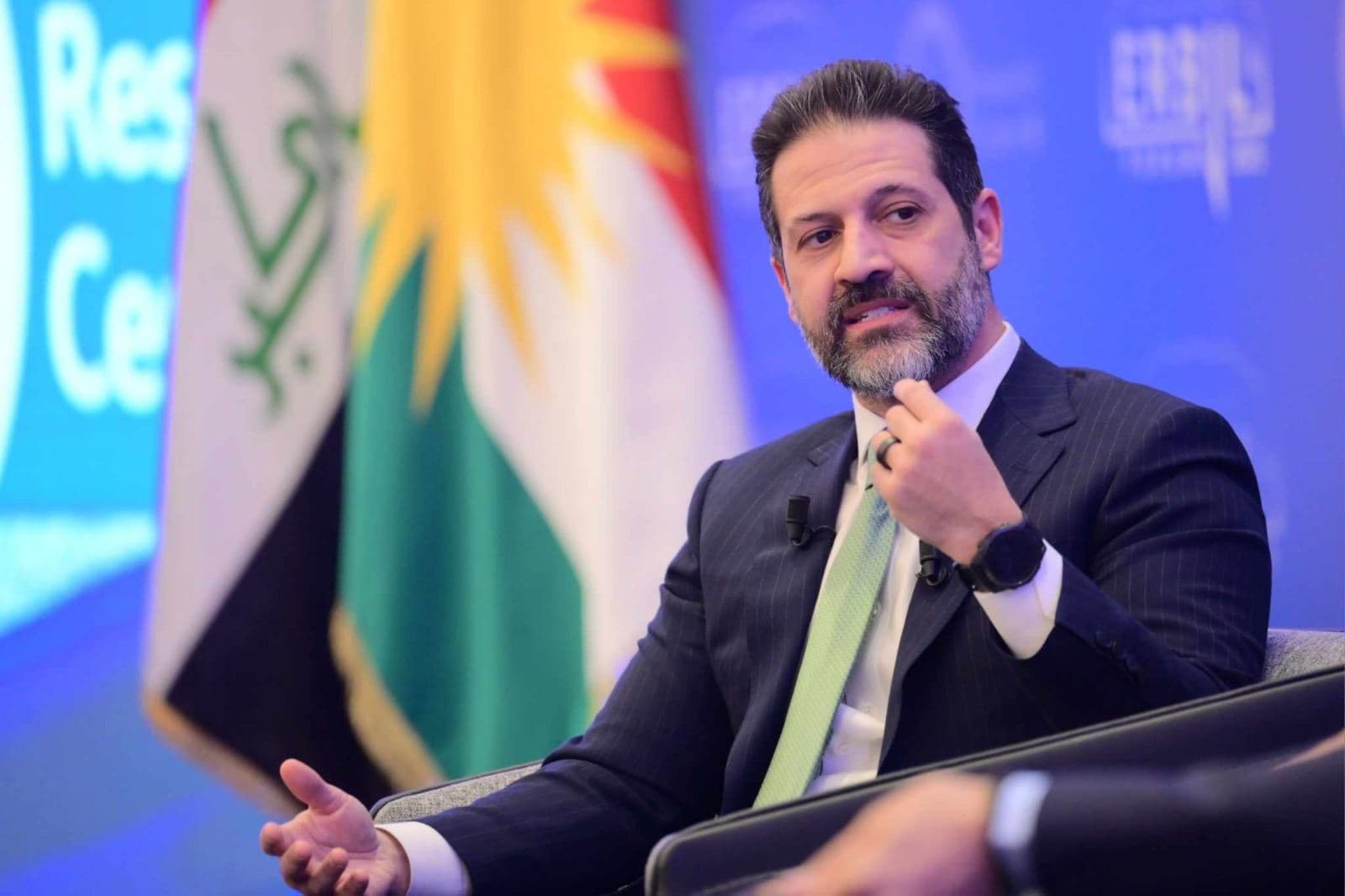 Kurdistan Region Deputy Prime Minister and senior Patriotic Union of Kurdistan (PUK) member, Qubad Talabani, speaks at Erbil Forum 2025 on February 27, 2025. Photo: Screengrab/Rudaw
