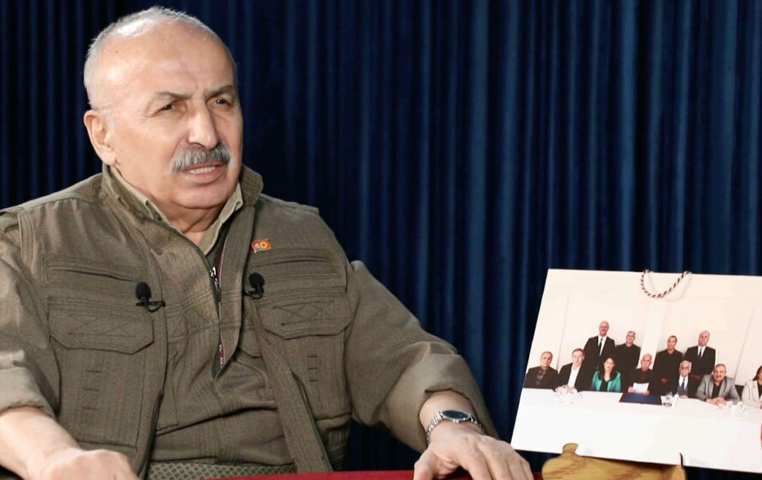 Mustafa Karasu, member of the Kurdistan Communities Union’s (KCK) Executive Council, in an interview with PKK-affiliated Medya Haber on March 4, 2025. Photo: Medya Haber