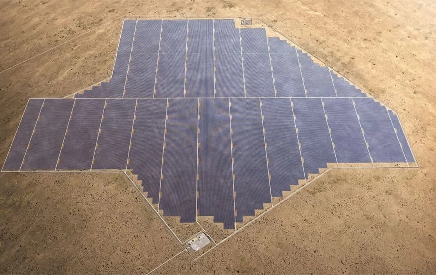 An aerial image of Basra Sun solar power project in Basra project. Photo: file/Iraqi electricity ministry 