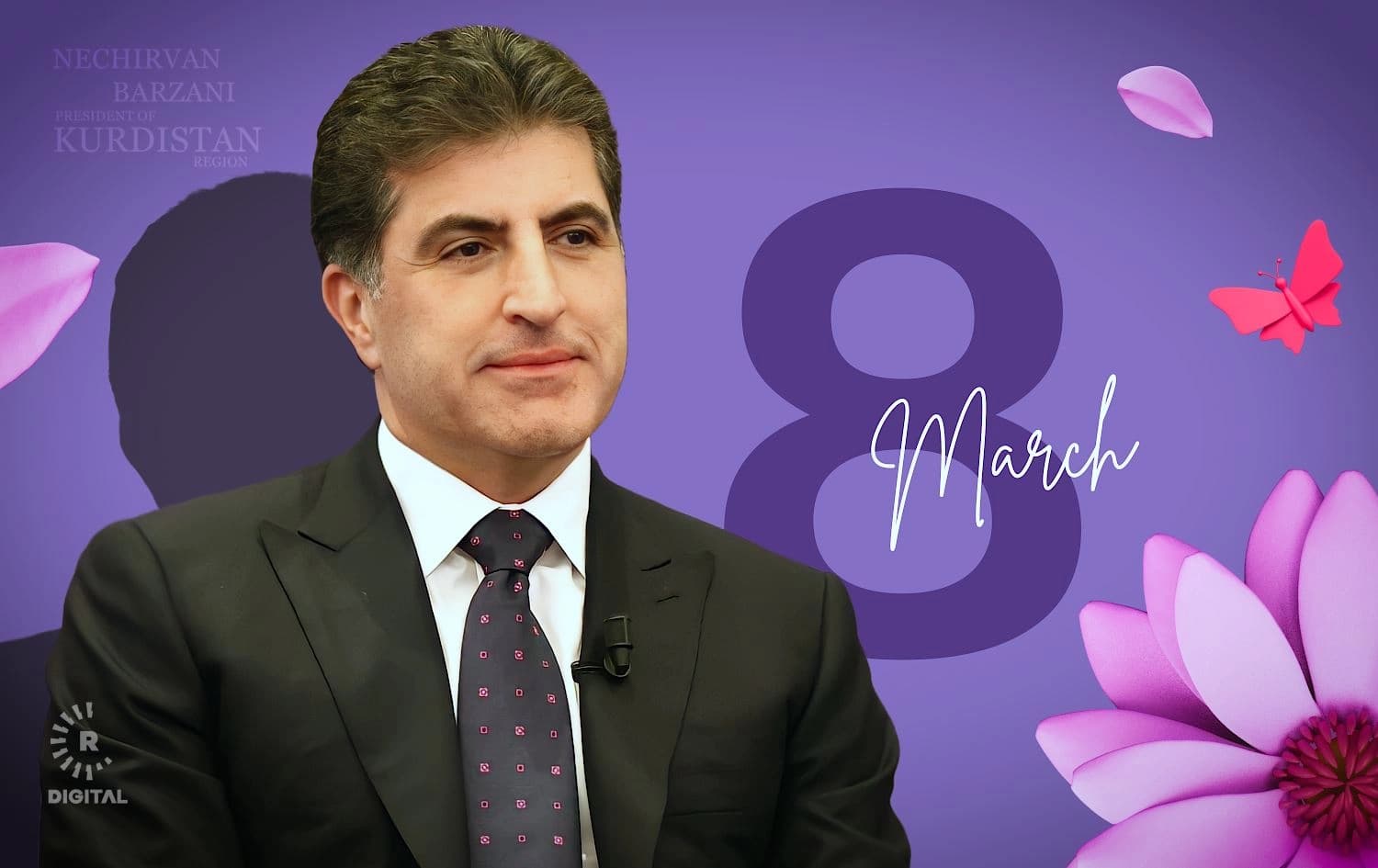 Serokê Herêma Kurdistanê Nêçîrvan Barzanî / Wêne: Rûdaw Grafîk