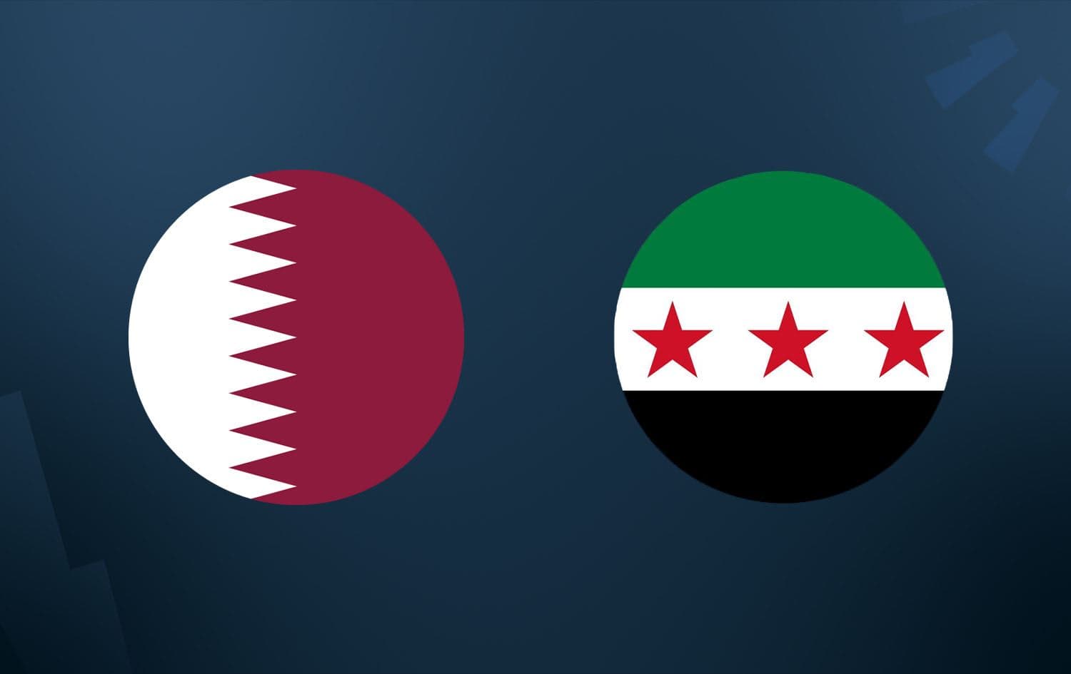 Qatar's flag (left) Syria's flag (right). Graphic: Rudaw