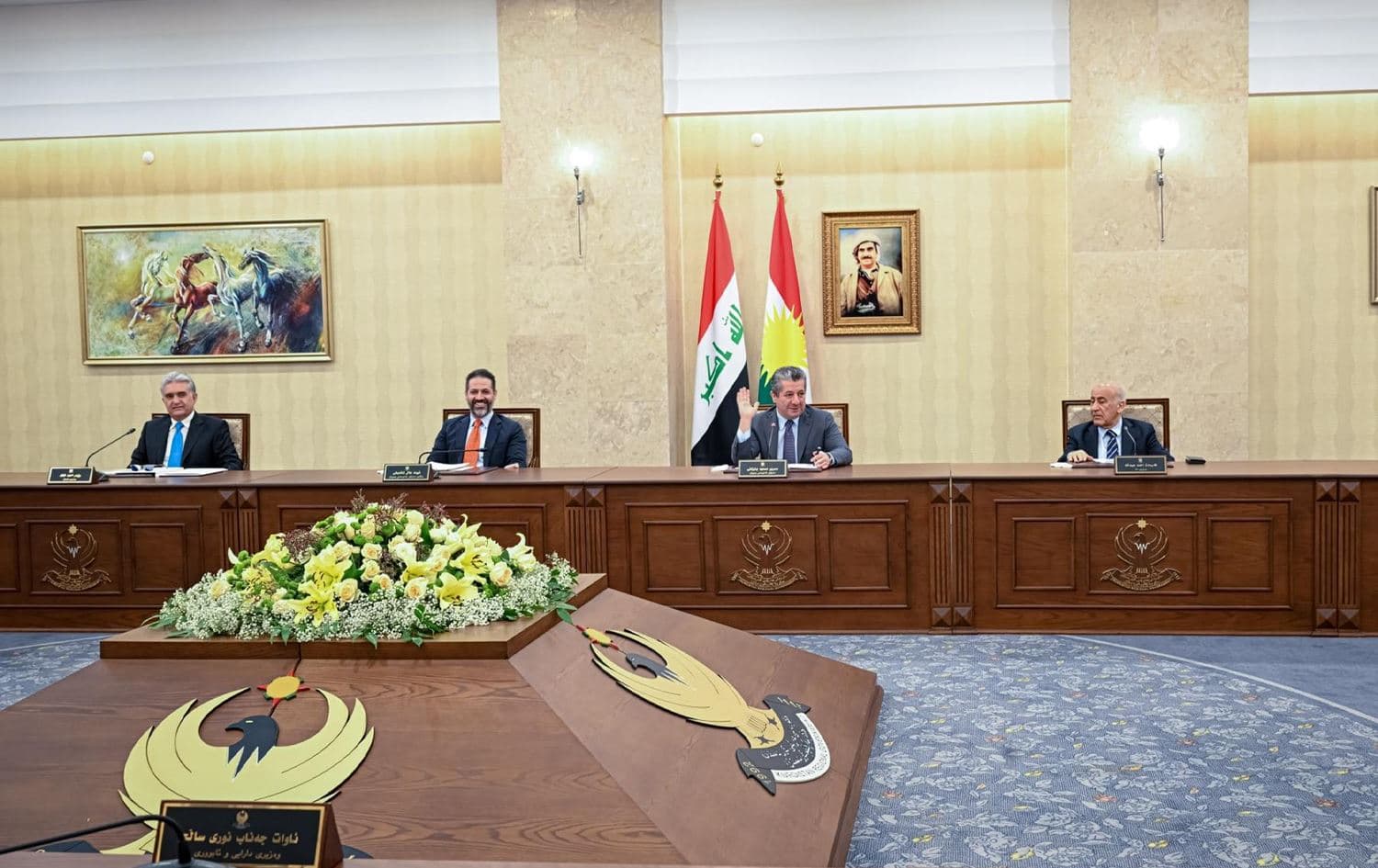 کۆبوونەوەی ئەمڕۆی ئەنجوومەنی وەزیران. 