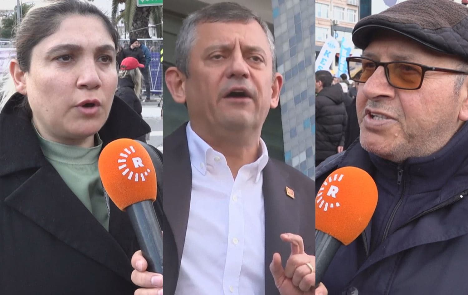 İmamoğlu için Büyükşehir Belediyesi önünde toplananlar operasyona tepki gösterdi. / Video alıntısı / Rûdaw